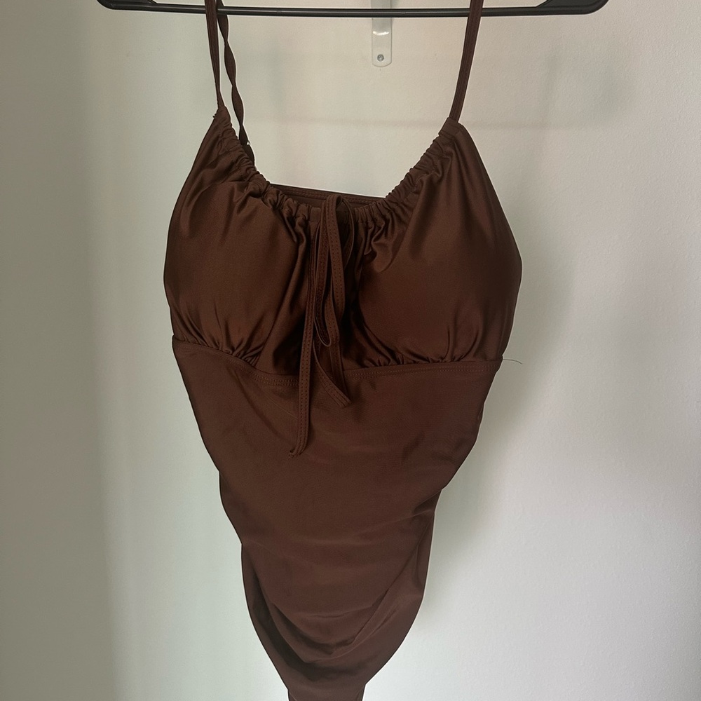 SHEIN Brown One Piece Swimsuit